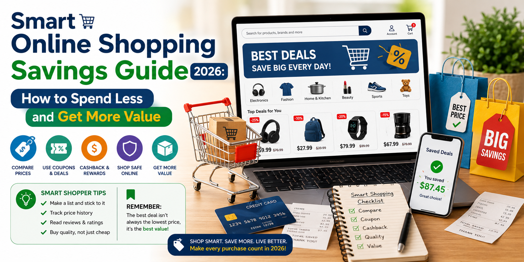 Smart Online Shopping Savings Guide 2026: How to Spend Less and Get More Value 